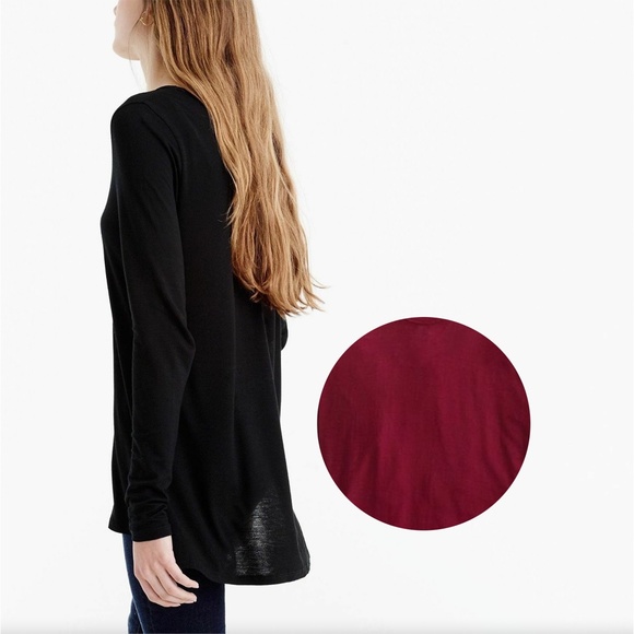 NWOT J.Crew Long-Sleeve t-shirt Top - Picture 2 of 3